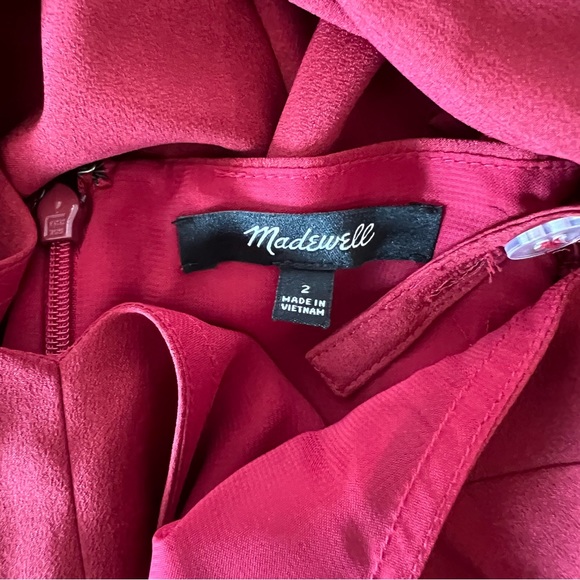 Madewell Thistle Cami Wide Leg Jumpsuit Red Size 4 Holiday Party Look - Picture 4 of 10